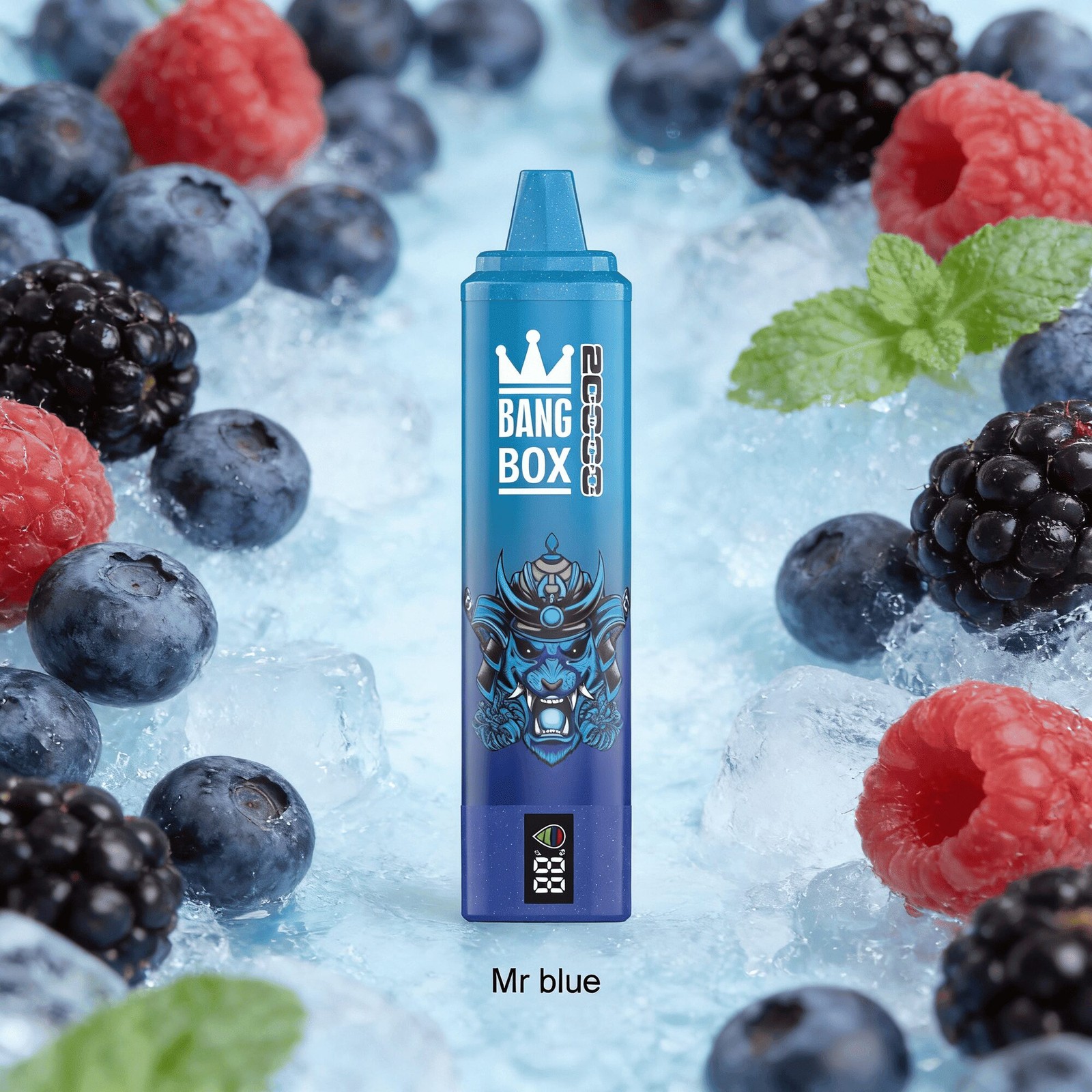 Bang Box 20000 20K Puffs LED Display Edition Disposable in Mr Blue flavor