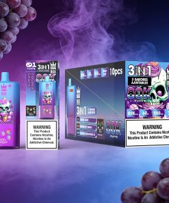 Bang Box 80000 80K Puffs 3 In 1 Flavors Rechargeable LED Display Disposable Vape in Double Grape & Strawberry Mango & Blueberry Sour Raspberry Ice flavor