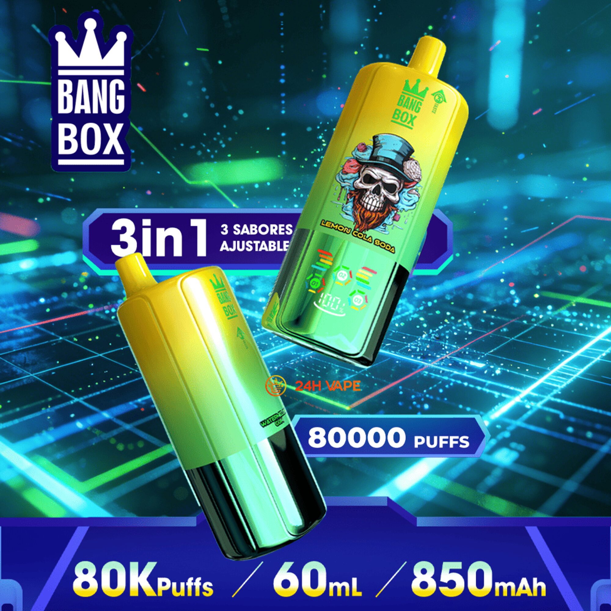 Bang Box 80000 80K Puffs 3 In 1 Flavors Rechargeable LED Display Disposable Vape product image