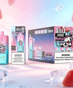 Bang Box 80000 80K Puffs 3 In 1 Flavors Rechargeable LED Display Disposable Vape in Strawberry Ice & Strawberry Watermelon & Pineapple Mango Peach flavor
