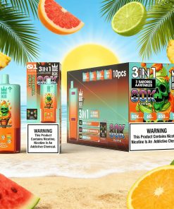 Bang Box 80000 80K Puffs 3 In 1 Flavors Rechargeable LED Display Disposable Vape in Tropical Fruit & Strawberry Watermelon & Lemon Peach flavor