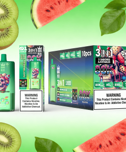 Bang Box 80000 80K Puffs 3 In 1 Flavors Rechargeable LED Display Disposable Vape in Watermelon Ice & Strawberry Ice Cream & Triple Melon flavor