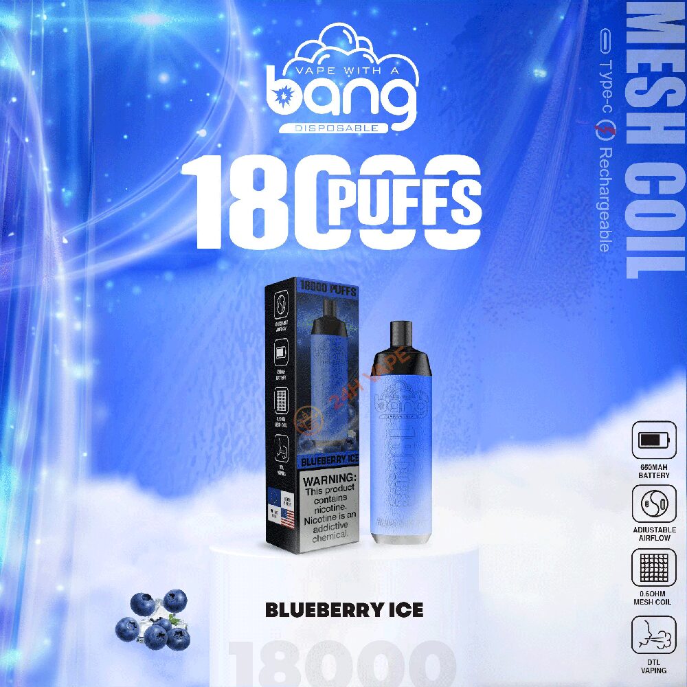 Bang Crown Bar 18000 Puffs 0% 2% 3% 5% Nicotine Leather Disposable Vape Pen in Bang Crown Bar 18000 flavor