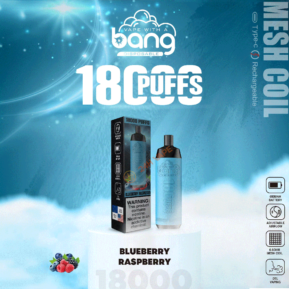 Bang Crown Bar 18000 Puffs 0% 2% 3% 5% Nicotine Leather Disposable Vape Pen in Bang Crown Bar 18000 flavor