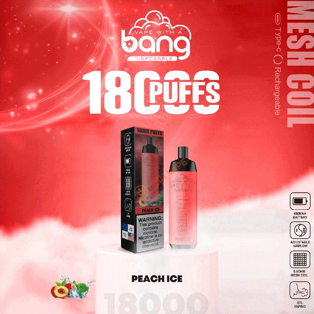 Bang Crown Bar 18000 Puffs 0% 2% 3% 5% Nicotine Leather Disposable Vape Pen in Bang Crown Bar 18000 flavor