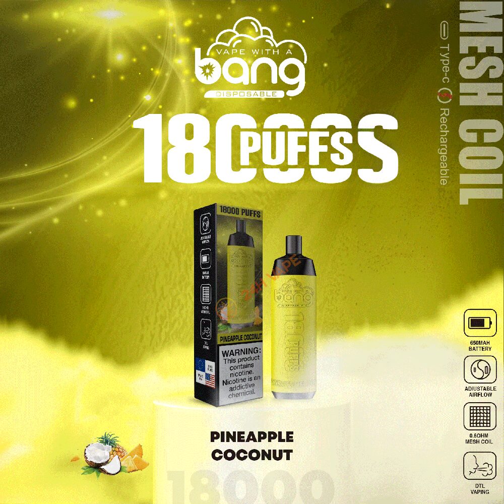 Bang Crown Bar 18000 Puffs 0% 2% 3% 5% Nicotine Leather Disposable Vape Pen in Bang Crown Bar 18000 flavor