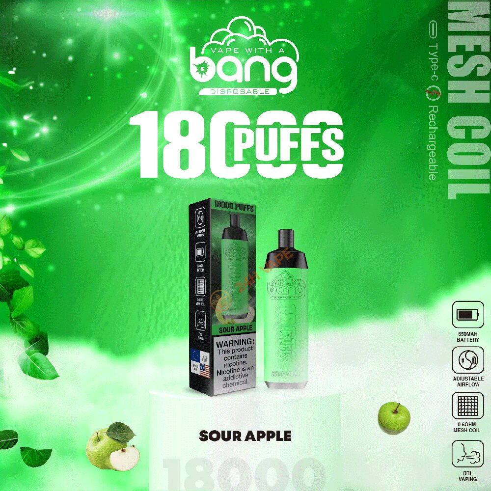 Bang Crown Bar 18000 Puffs 0% 2% 3% 5% Nicotine Leather Disposable Vape Pen in Bang Crown Bar 18000 flavor