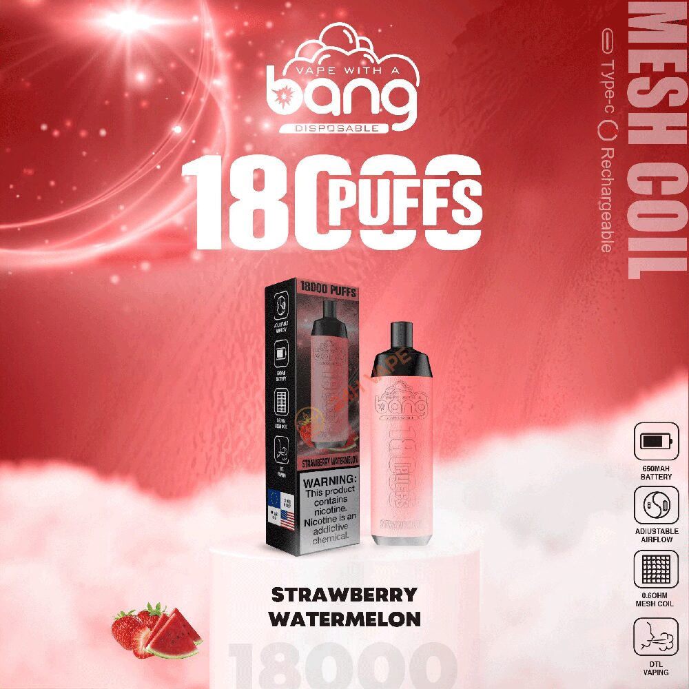 Bang Crown Bar 18000 Puffs 0% 2% 3% 5% Nicotine Leather Disposable Vape Pen in Bang Crown Bar 18000 flavor