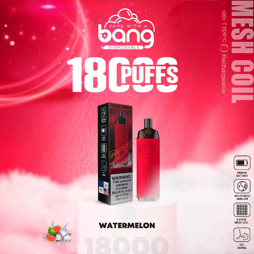 Bang Crown Bar 18000 Puffs 0% 2% 3% 5% Nicotine Leather Disposable Vape Pen in Bang Crown Bar 18000 flavor