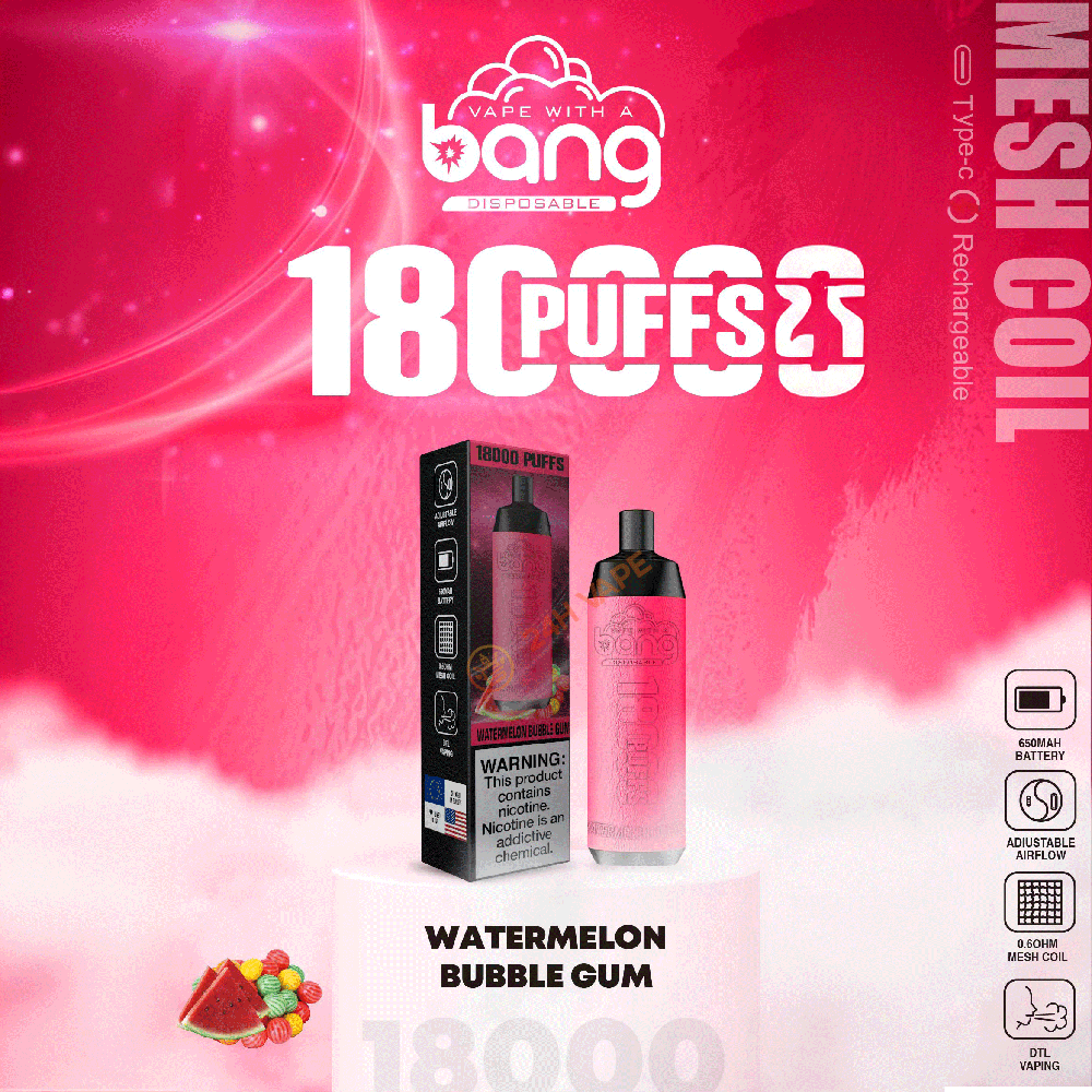 Bang Crown Bar 18000 Puffs 0% 2% 3% 5% Nicotine Leather Disposable Vape Pen in Bang Crown Bar 18000 flavor