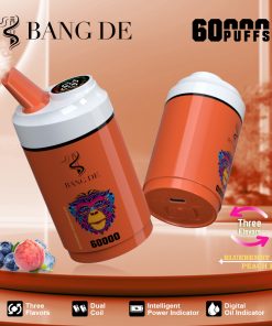 Bang DE 60000 60k Puffs 3 in 1 Flavors Rechargeable LCD Display Disposable Vape in bang de 60000 60k blueberry ice peach ice flavor