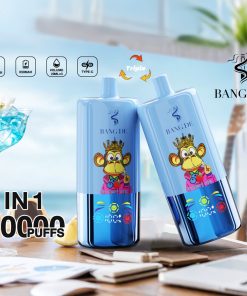 Bang DE 80000 80k Puffs 3 in 1 Flavors Rechargeable LCD Display Disposable Vape in Blueberry Razz & Black Dragon Ice & Fizzy Cherry Ice flavor