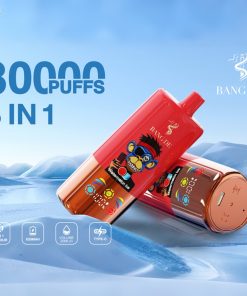 Bang DE 80000 80k Puffs 3 in 1 Flavors Rechargeable LCD Display Disposable Vape in Watermelon Ice & Red Bull & Strawberry Kiwi flavor