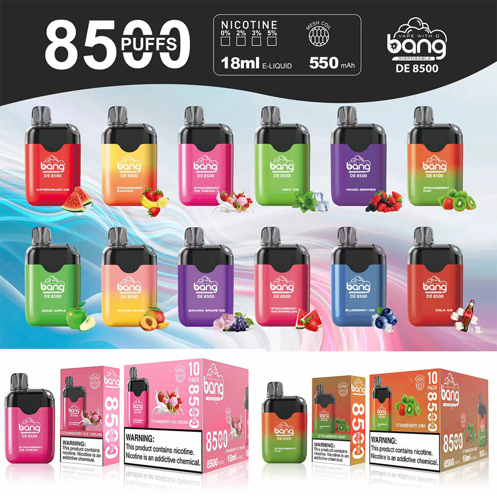 Bang DE 8500 boccate – Sigaretta elettronica usa e getta in vendita al dettaglio
