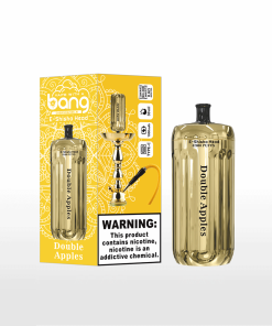 Bang E-Shisha Head 42000 42K Puffs Gold LED Display Disposable Vape in Double Apples flavor