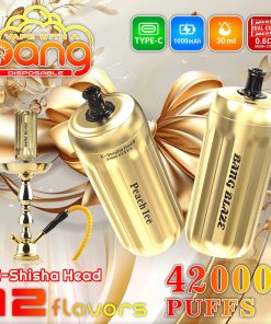 Bang E-Shisha Head 42000 42K Puffs Gold LED Display Disposable Vape product image