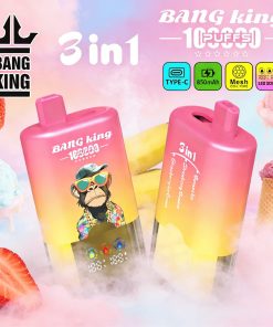 Bang King 100000 100K Puffs 3 In 1 Flavors Rechargeable LED Display Disposable Vape product image