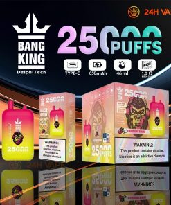 Bang King 25000 Puffs 0% 2% 3% 5% Nicotine Double Warehouser Disposable Vape Pod in Bang King 25000 flavor