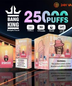Bang King 25000 Puffs 0% 2% 3% 5% Nicotine Double Warehouser Disposable Vape Pod in Bang King 25000 flavor