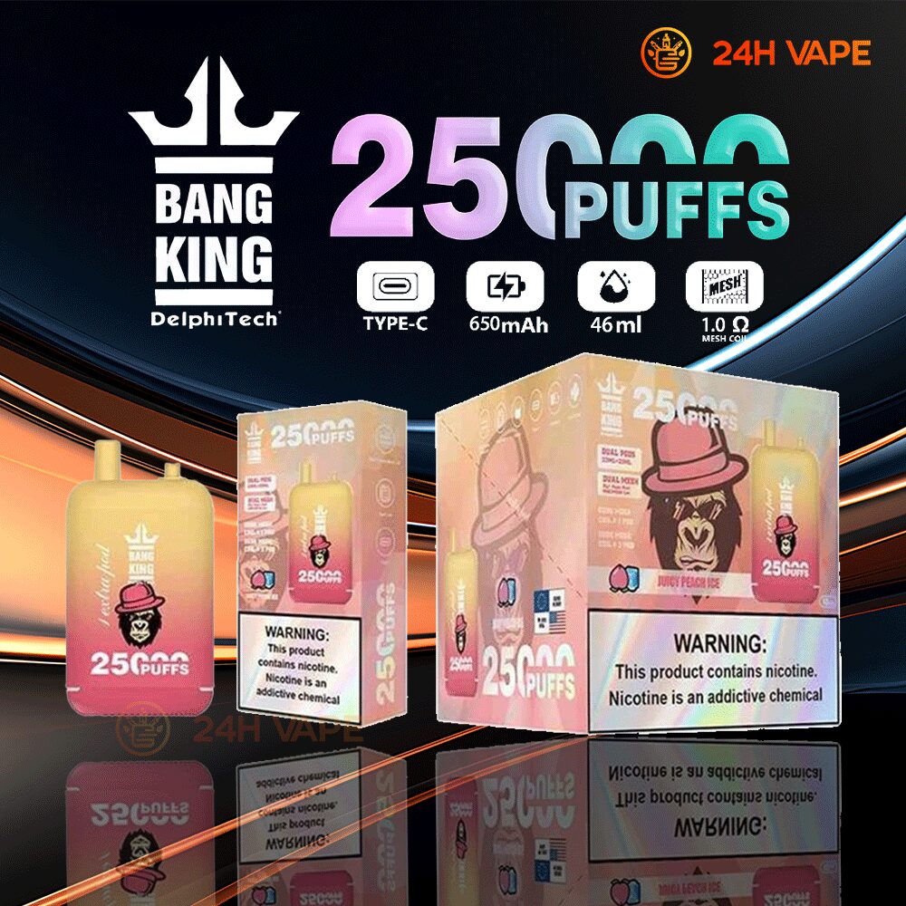 Bang King 25000 Puffs 0% 2% 3% 5% Nicotine Double Warehouser Disposable Vape Pod in Bang King 25000 flavor