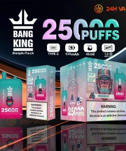 Bang King 25000 Puffs 0% 2% 3% 5% Nicotine Double Warehouser Disposable Vape Pod in Bang King 25000 flavor