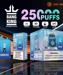 Bang King 25000 Puffs 0% 2% 3% 5% Nicotine Double Warehouser Disposable Vape Pod in Bang King 25000 flavor