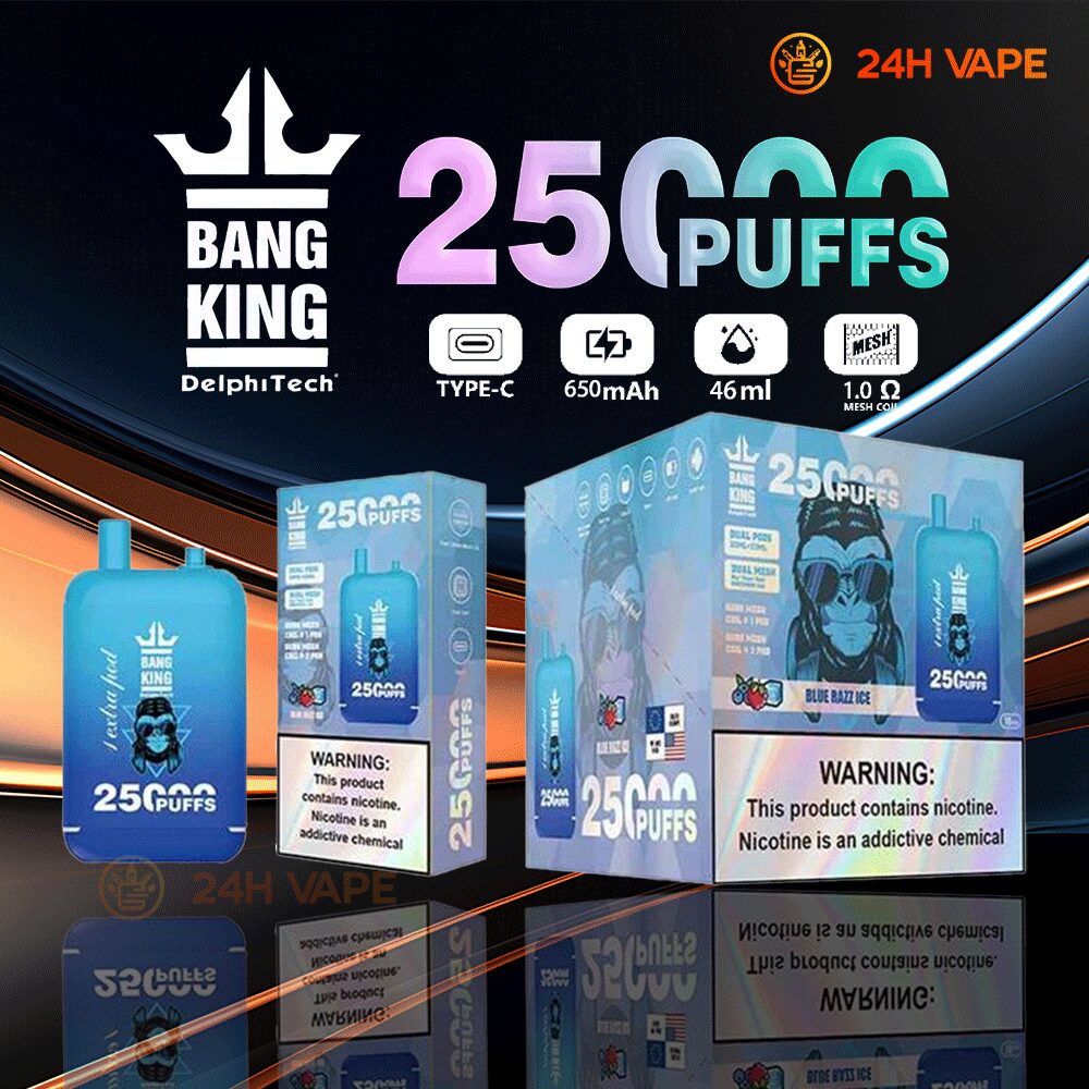 Bang King 25000 Puffs 0% 2% 3% 5% Nicotine Double Warehouser Disposable Vape Pod in Bang King 25000 flavor