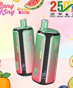 Bang King 250000 250K Puffs 4 In 1 Flavors Rechargeable LED Display Disposable Vape in Lemon Lime & Strawberry Ice & Raspberry Watermelon & Fizzy Cherry