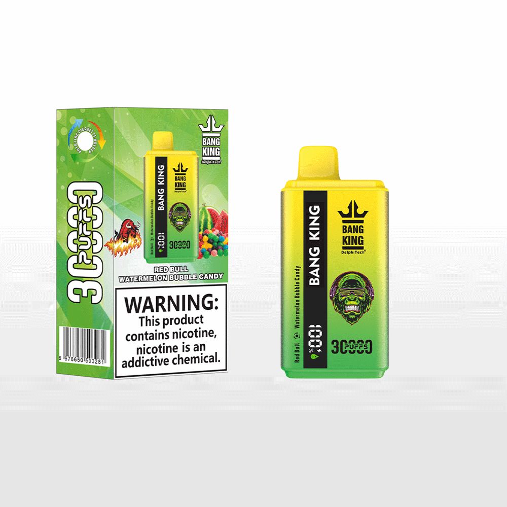 Bang 30000 30k Puffs 0% 2% 3% 5% Nicotine Double Taste LCD Display Disposable Vape in Red Bull & Blueberry Watermelon flavor