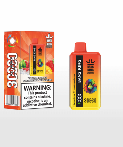 Bang 30000 30.000 Züge 0% 2% 3% 5% Einweg-E-Zigarette mit doppeltem Nikotingehalt und LCD-Display in den Geschmacksrichtungen Wassermelone-Eis, Erdbeere und Mango