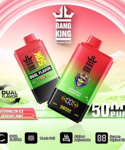Bang King 50000 50k Puffs 2% 3% 5% Nicotine Double Taste LCD Display Disposable Vape random flavor option image