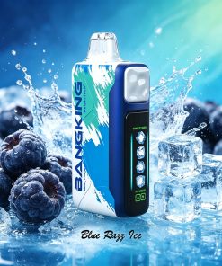 Bang King Ice Cool 60000 60K Puffs Adjustable Ice Level LED Display Disposable Vape Japan warehouse in Blue Razz Ice flavor