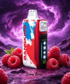 Bang King Ice Cool 60000 60K Puffs Adjustable Ice Level LED Display Disposable Vape Japan warehouse in Scary Berry flavor