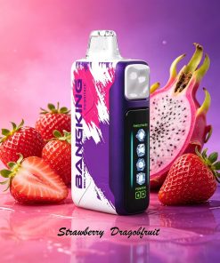 Bang King Ice Cool 60000 60K Puffs Adjustable Ice Level LED Display Disposable Vape Japan warehouse in Strawberry Dragonfruit flavor