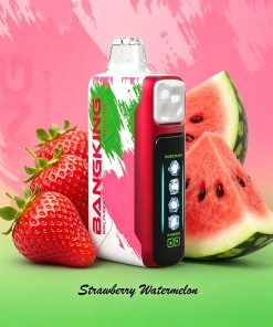 Bang King Ice Cool 60000 60K Puffs Adjustable Ice Level LED Display Disposable Vape Japan warehouse in Strawberry Watermelon flavor