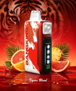 Bang King Ice Cool 60000 60K Puffs Adjustable Ice Level LED Display Disposable Vape Japan warehouse in Tiger Blood flavor
