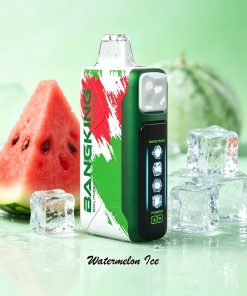 Bang King Ice Cool 60000 60K Puffs Adjustable Ice Level LED Display Disposable Vape Japan warehouse in Watermelon Ice flavor