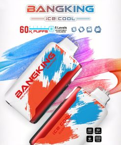 Bang King Ice Cool 60000 60K Puffs Adjustable Ice level LED Display Disposable Vape in Scary Berry flavor