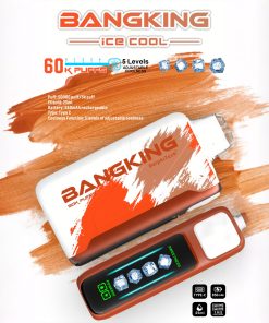 Bang King Ice Cool 60000 60K Puffs Adjustable Ice level LED Display Disposable Vape in Tiger Blood flavor