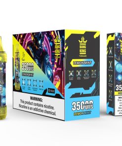 Bang King Tornado 35000 (35.000 boccate) - Edizione con display LED - Sigaretta elettronica usa e getta al gusto di menta e limone