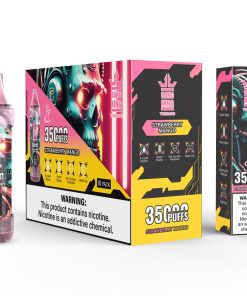Bang King Tornado 35000 (35.000 boccate) - Edizione con display LED - Sigaretta elettronica usa e getta al gusto fragola e mango