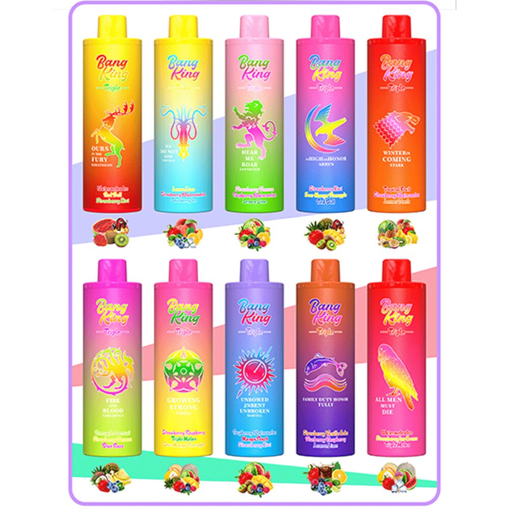 Bang King Triple 45000 45K Puffs Vape 3 in 1 Flavors Rechargeable Disposable Vape in bang king triple 45000 45k flavor table flavor