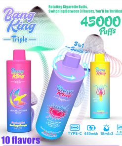 Bang King Triple 45000 45K Puffs Vape 3 in 1 Flavors Rechargeable Disposable Vape product image
