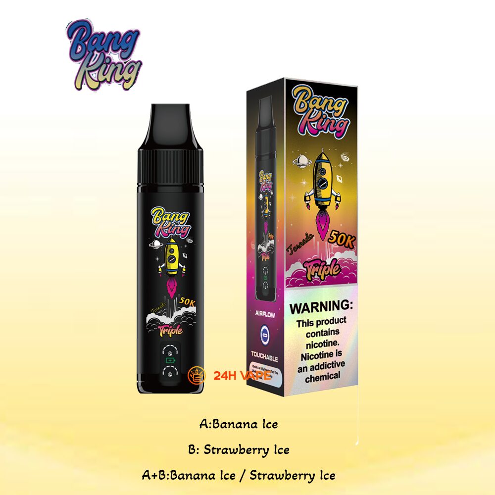 Bang King Triple 50000 50K Puffs 3 in 1 Flavors Rechargeable Disposable Vape product detail image