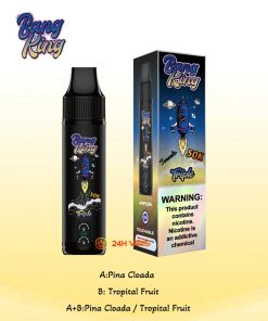 Bang King Triple 50000 50K Puffs 3 in 1 Flavors Rechargeable Disposable Vape in A:Pina Colada/B:Tropical Fruit/A+B:Pina Colada Tropical Fruit flavor