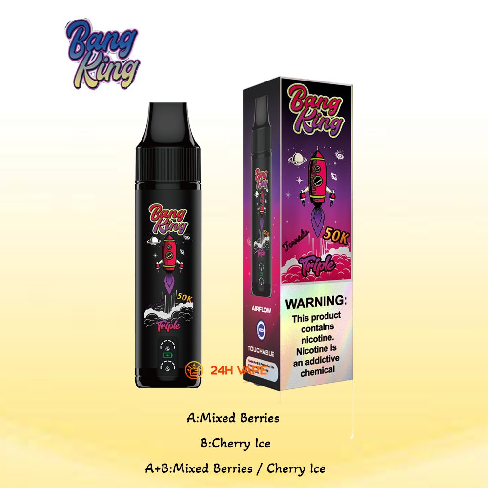 Bang King Triple 50000 50K Puffs 3 in 1 Flavors Rechargeable Disposable Vape in Random Mix flavor