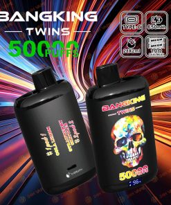 Bang King Twins 50000 50K Puffs 2% 3% 5% Nicotine Double Taste LED Display Disposable Vape product image