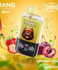 Bang Leader Stoll 120K 120000 Puffs Double Taste&Anti-Leak Design LED Display Disposable Vape in Strawberry Banana & Cherry Piesta flavor