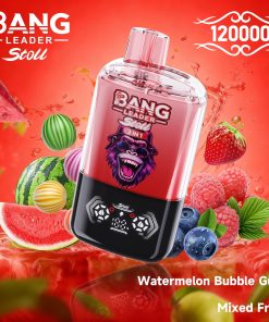 Bang Leader Stoll 120K 120000 Puffs Double Taste&Anti-Leak Design LED Display Disposable Vape in Watermelon Bubble Gum & Miexd Fruit flavor
