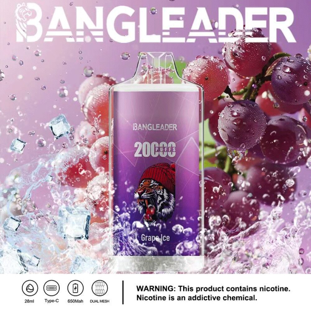 Bang Leader 20000 20K Puffs Product Disposable Vape in Grape Ice flavor